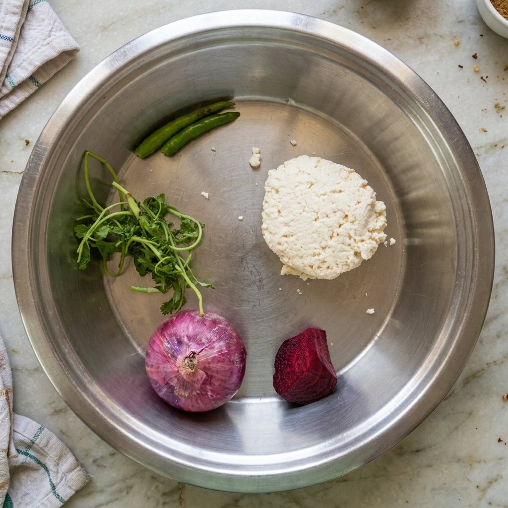 चुकंदर-पनीर पराठा | Pink Paneer Paratha — photo 1