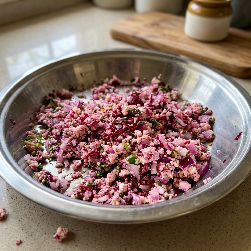 चुकंदर-पनीर पराठा | Pink Paneer Paratha — photo 2