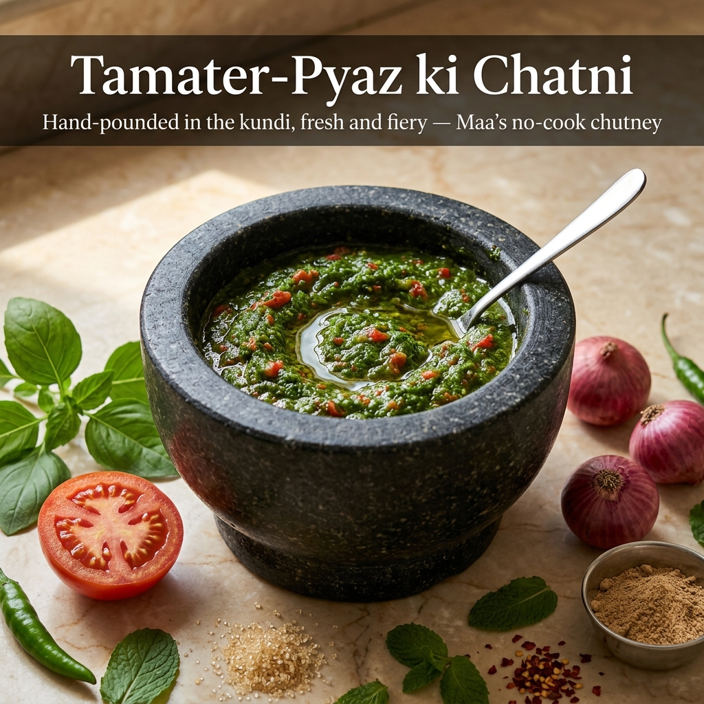 टमाटर-प्याज़ की चटनी | Tamater-Pyaz ki Chatni